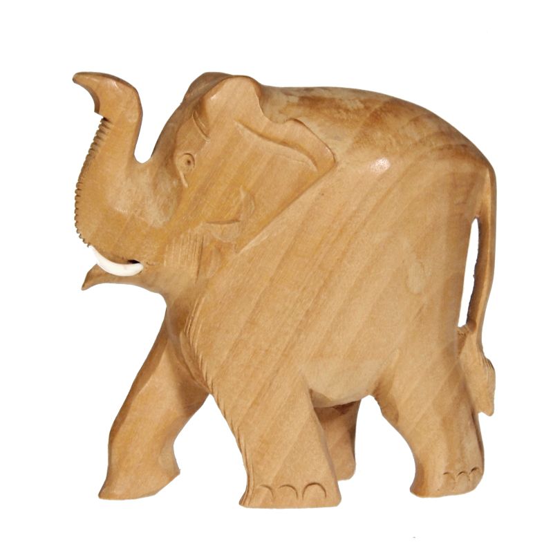 Soška Slon dřevo 08 cm hladký