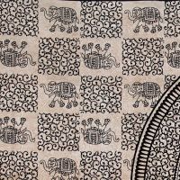 Přehoz na postel indický Sloni Agra černý 205 x 140 cm