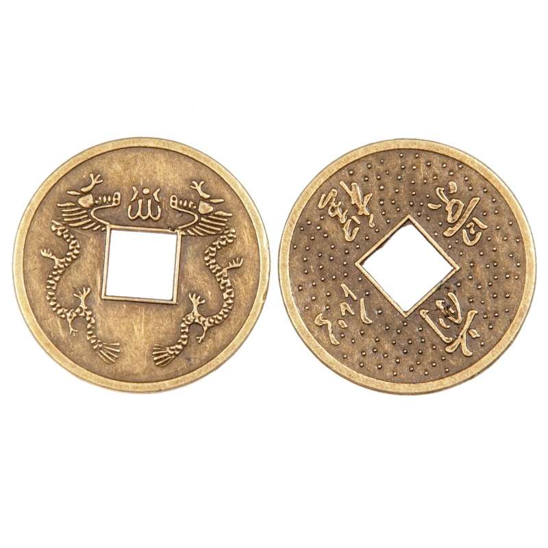 Čínská mince štěstí 35 mm talisman bohatství