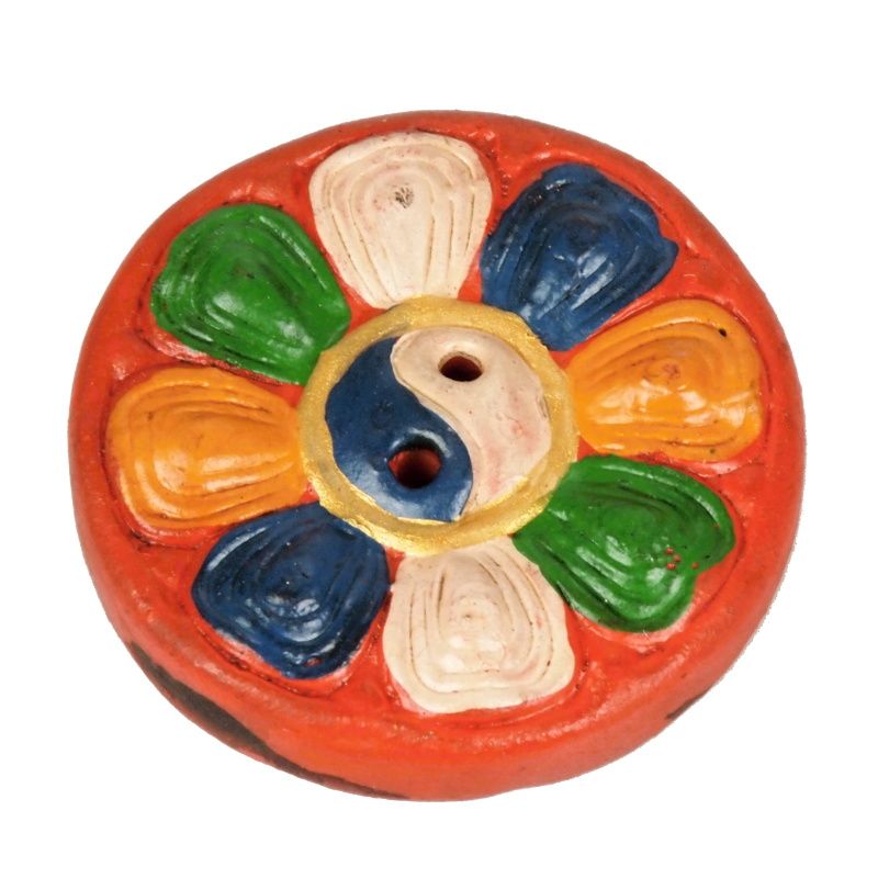 Stojánek na vonné tyčinky keramický Tibet Mandala 5,5 cm