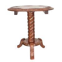 Vyřezávaný dřevěný stolek Indie 47/44 cm