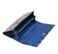 Dámská kožená peněženka Slim Savana modrá 18,5 x 10,5 cm