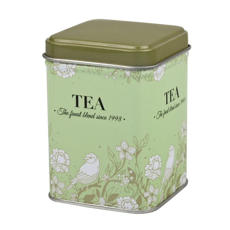 Dóza na čaj Blooming zelená 50 g plechová