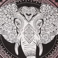 Přehoz na postel indický Ethno Elephant červený 220 x 210 cm