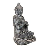 Soška Buddha resin 9 cm šedý II
