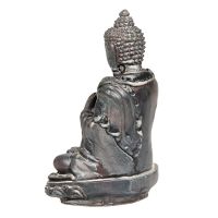 Soška Buddha resin 9 cm šedý II