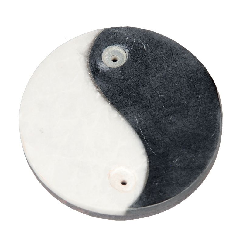 Stojánek na vonné tyčinky kamenný Jin Jang 7,5 cm