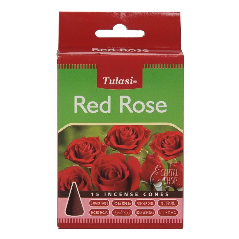 Tulasi Red rose indické vonné františky 15 ks