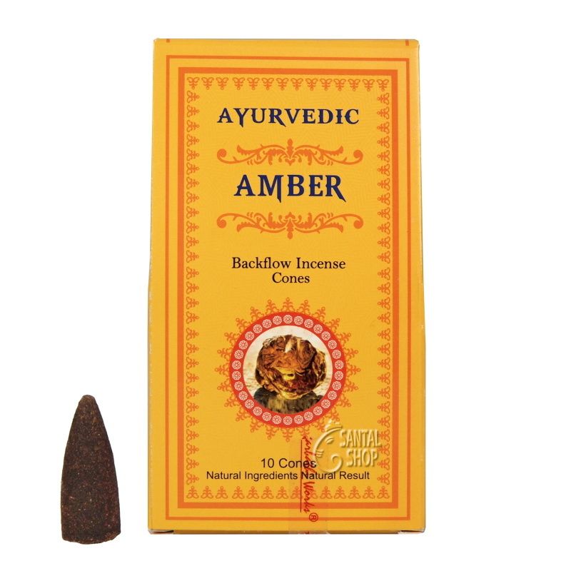 Ayurvedic Amber backflow indické vonné františky 10 ks