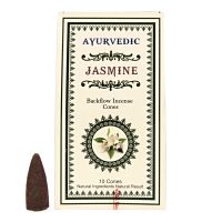 Ayurvedic Jasmine indické vonné františky tekoucí dým 10 ks