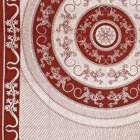 Přehoz na postel indický Ještěrky etno červený 205 x 140 cm