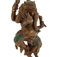 Soška kovová Ganesh 26 cm na kobře