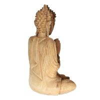 Soška Buddha dřevo 26 cm Namaskara natur