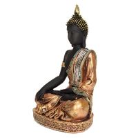 Soška Buddha resin 28 cm černý