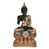 Soška Buddha resin 31 cm černý