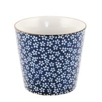 Čajová miska Japan blue 175 ml porcelánová Květy