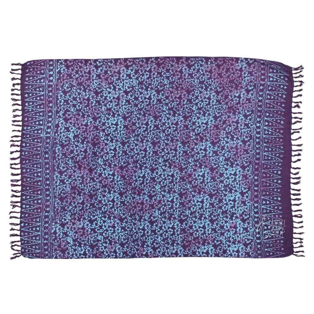 Šátek sarong pareo Orchidej fialový se sponou