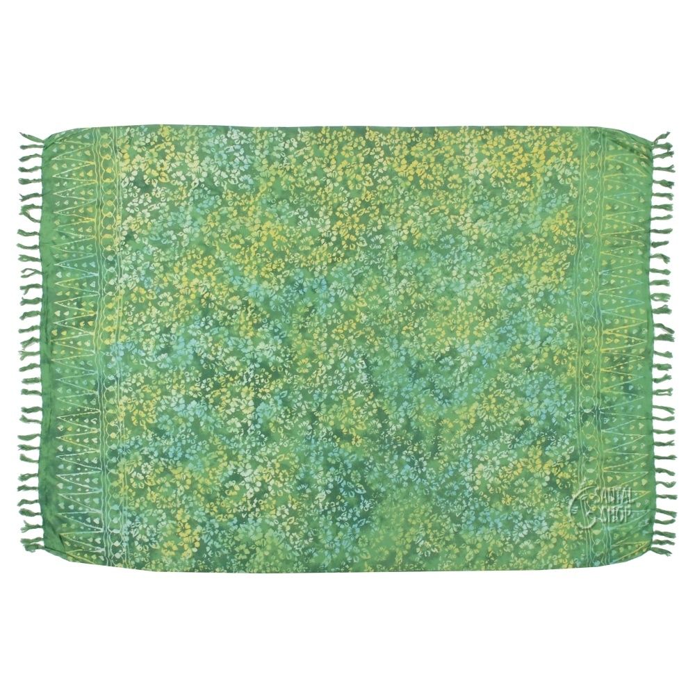 Šátek sarong pareo Orchidej zelený se sponou