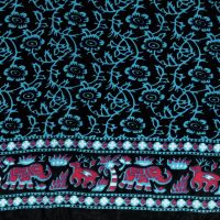 Šátek sarong pareo Peacock černo-modrý
