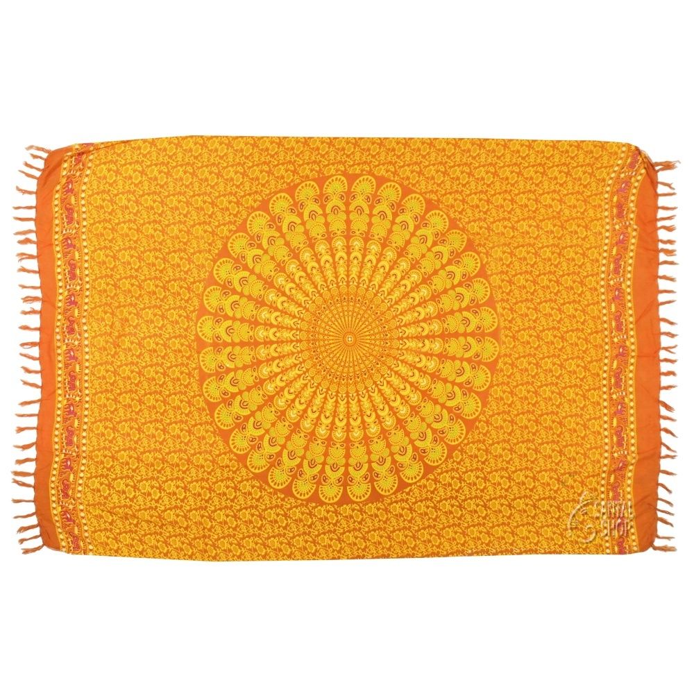Šátek sarong pareo Peacock oranžový