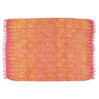 Šátek sarong pareo Tropical růžový se sponou
