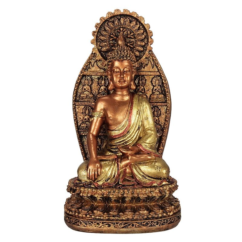 Soška Buddha resin 17 cm Bhumisparsha