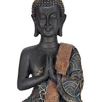Soška Buddha resin 22 cm černý