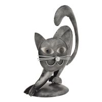 Soška Kočka protažená kovová 24 cm