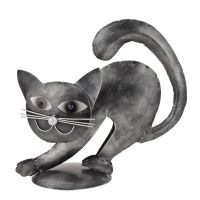 Soška Kočka kov protažená 24 cm