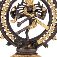 Soška Shiva Nataraja kov 21 cm zlacený