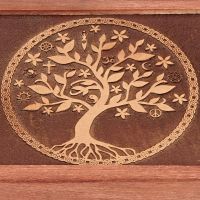 Šperkovnice dřevěná 17 x 12 cm Strom života