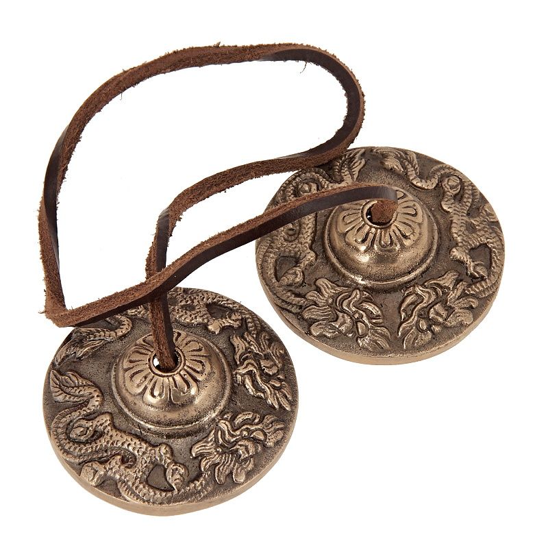 Tibetské činely kartálky ting-sha 5,9 cm draci