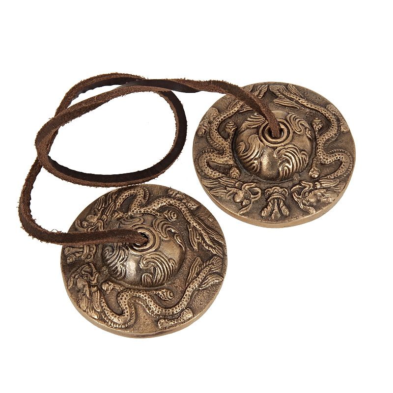 Tibetské činely kartálky ting-sha 6,7 cm draci