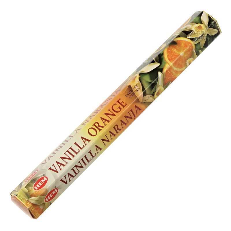 Hem Vanilla Orange - Vanilka a pomeranč indické vonné tyčinky 20 ks