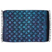 Šátek sarong pareo Louka černo-modro-fialový