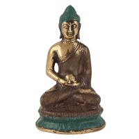 Soška Buddha kov 10,5 cm patina 01