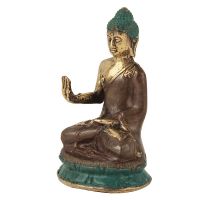 Soška Buddha kov 10,5 cm patina 02