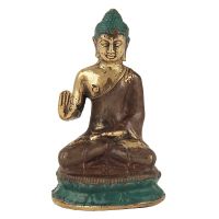 Soška Buddha kov 10,5 cm patina 02