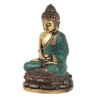 Soška Buddha kov 6,5 cm patina 03