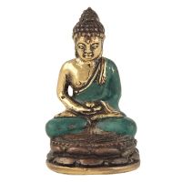 Soška Buddha kov 6,5 cm patina 03