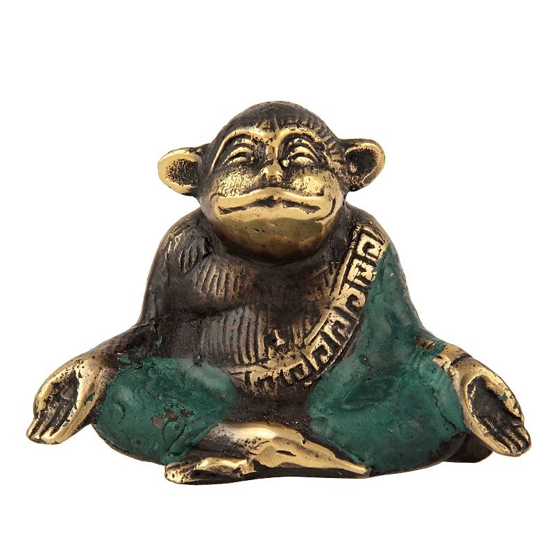 Soška Opice jóga kov 4,5 cm