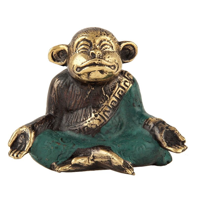 Soška Opice jóga kov 6 cm