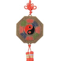 Feng shui ochranný závěs zrcátko pakua a jin jang 7 cm