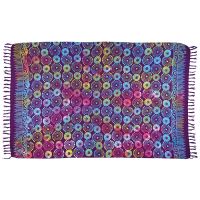 Šátek sarong Louka  fialovo-duhový