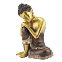 Soška Buddha kov 24 cm odpočívající