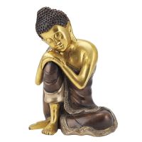 Soška Buddha kov 24 cm odpočívající