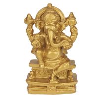 Soška Ganesh resin 9 cm zlatý