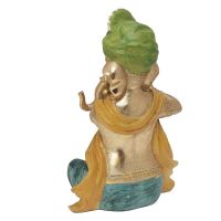 Soška Ganesh resin hudebník 28 cm flétna