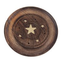 Stojánek na vonné tyčinky talířek antik Hvězda 10 cm