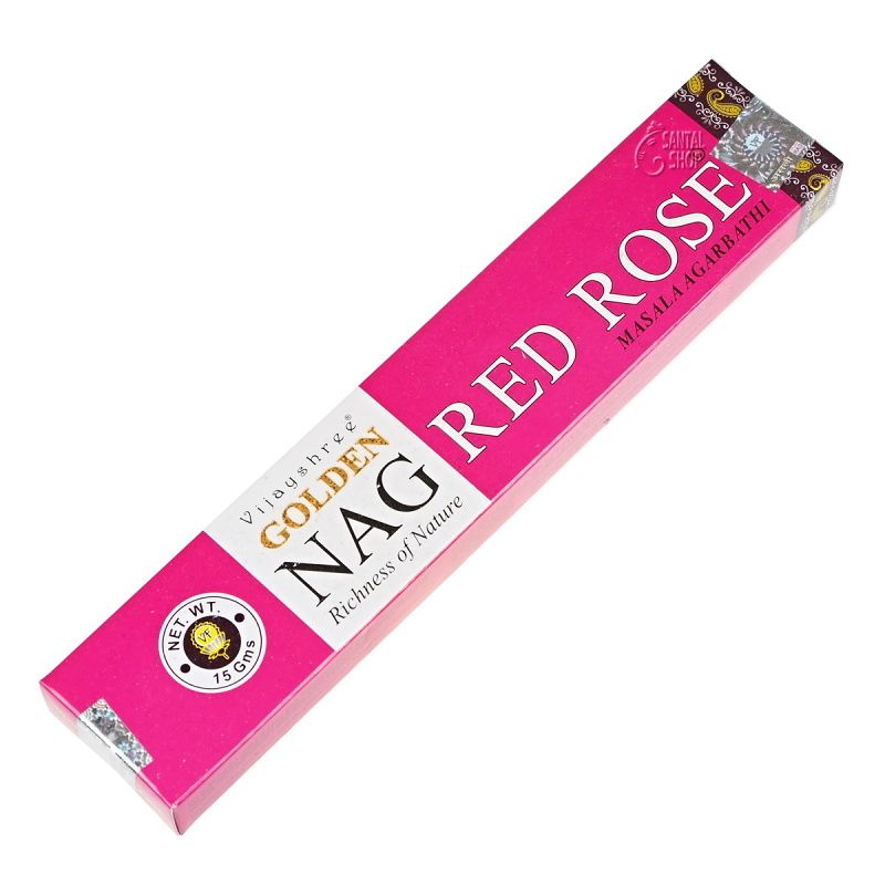 Vijayshree Golden Nag Red Rose indické vonné tyčinky 15 g